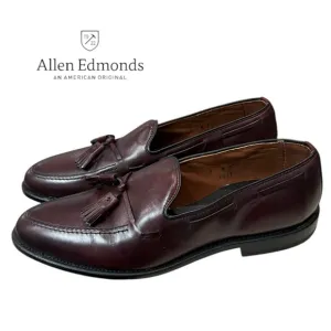 New Allen Edmonds Grayson Merlot Leather Slip-on Tassel Dress Shoes Loafers 10