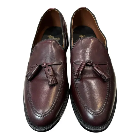 New Allen Edmonds Grayson Merlot Leather Slip-on Tassel Dress Shoes Loafers 10