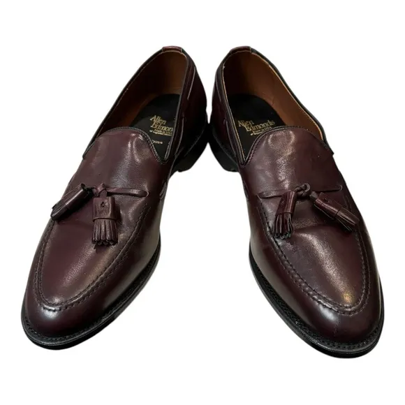 New Allen Edmonds Grayson Merlot Leather Slip-on Tassel Dress Shoes Loafers 10
