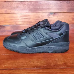 New Balance 550 Shoes Triple Black Men 11 Leather BB550BBB New