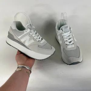New Balance 574 Plus Athletic Shoes Women 8 Reflection Lace-Up Low Top Sneaker