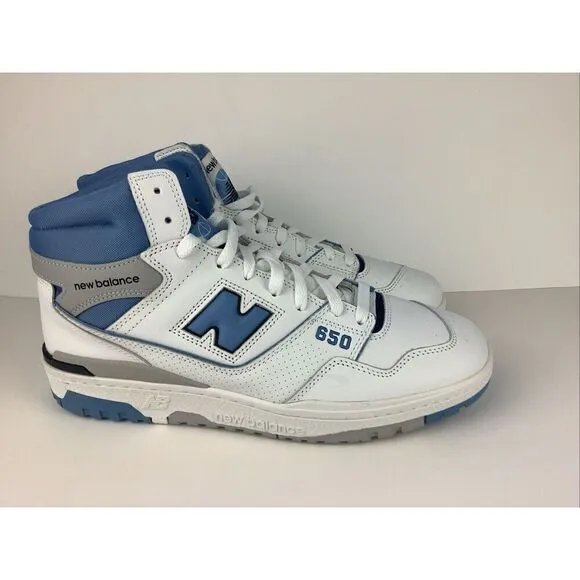 New Balance 650 White University Blue Men Shoes Size 12  High Top BB650RCK New
