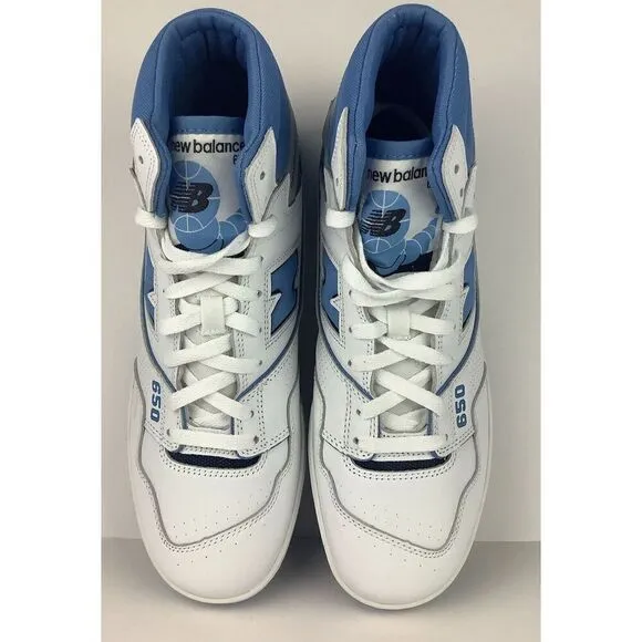 New Balance 650 White University Blue Men Shoes Size 12  High Top BB650RCK New