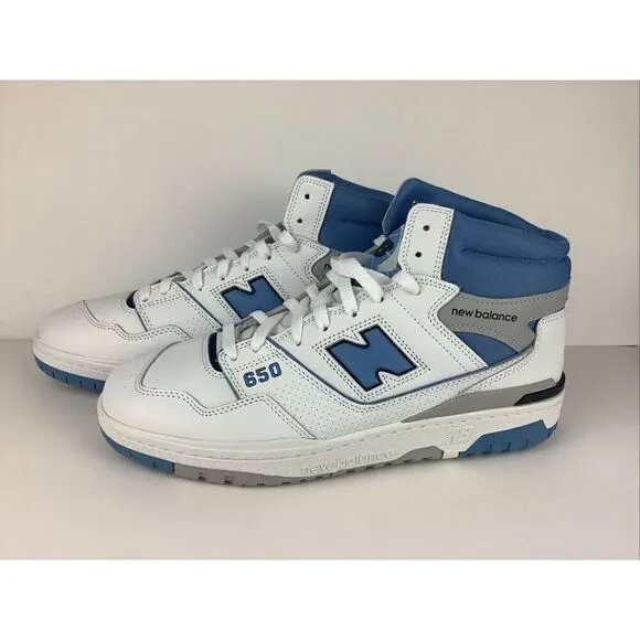 New Balance 650 White University Blue Men Shoes Size 12  High Top BB650RCK New
