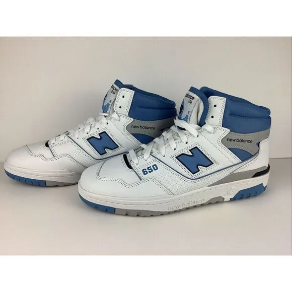 New Balance 650 White University Blue Men Shoes Size 12  High Top BB650RCK New