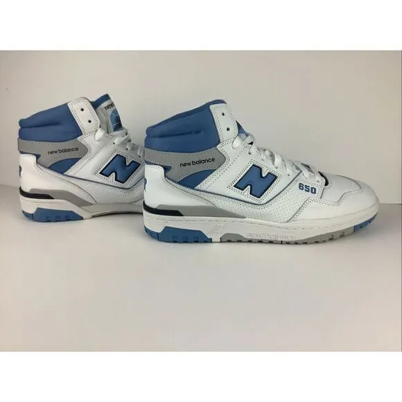 New Balance 650 White University Blue Men Shoes Size 12  High Top BB650RCK New