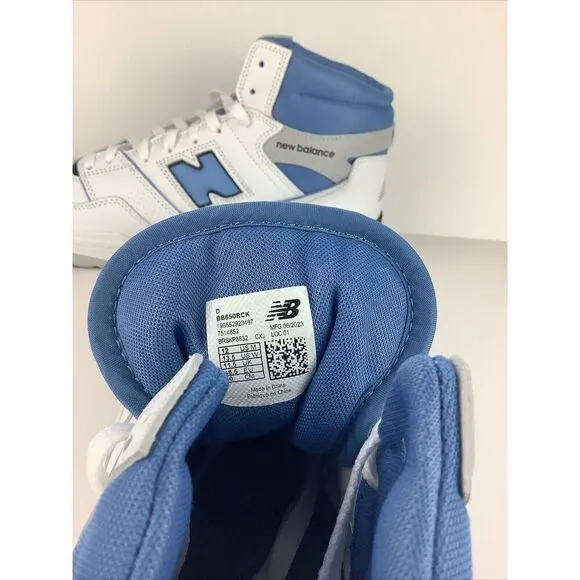 New Balance 650 White University Blue Men Shoes Size 12  High Top BB650RCK New