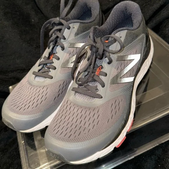 New Balance Charcoal and Black Athletic Sneakers