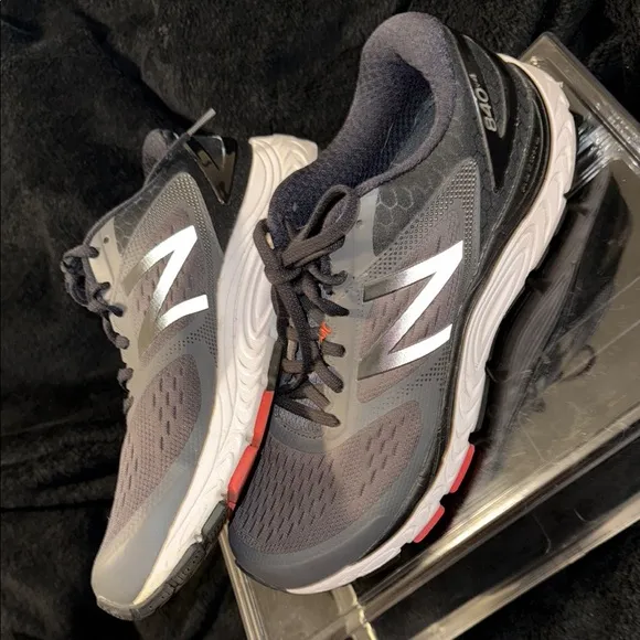 New Balance Charcoal and Black Athletic Sneakers