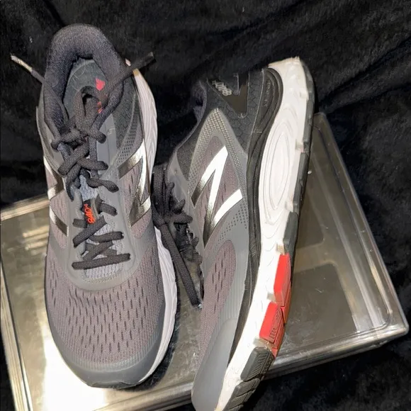 New Balance Charcoal and Black Athletic Sneakers