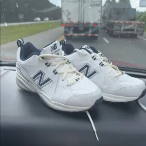 New Balance Men's White and Navy Shoes
