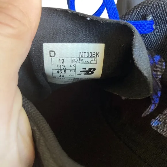 New Balance Minimus Men Black and Blue Athletic Shoes