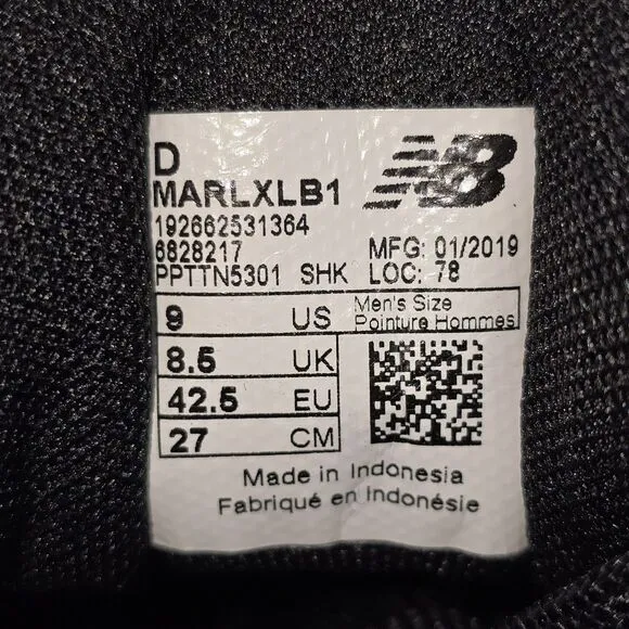 New Balance Ralaxa Men's Size 9 D Gray Black Running Shoes (MARLXLB1)