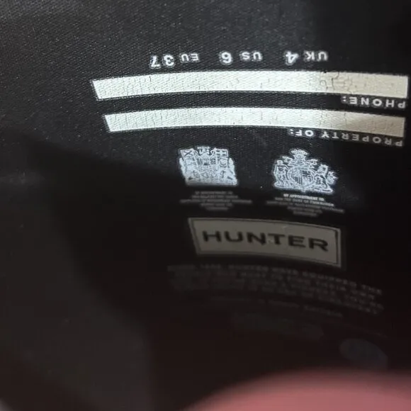 New Black Hunter Original Tall Rain Boots WTF1000RMA Size 6 NWOT