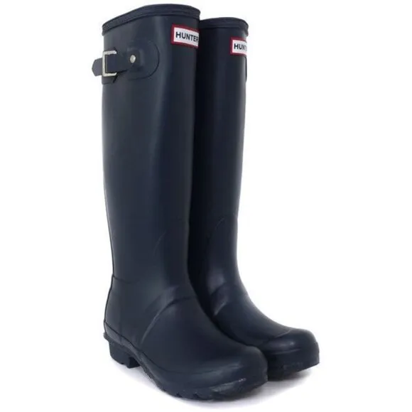 New Black Hunter Original Tall Rain Boots WTF1000RMA Size 6 NWOT