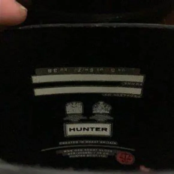 New Black Hunter Original Tall Rain Boots WTF1000RMA Size 6 NWOT