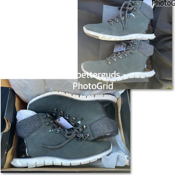 New Cole Haan ZERØGRAND Hiker WP Waterproof Leather Shearling Cushioned Boot 10B