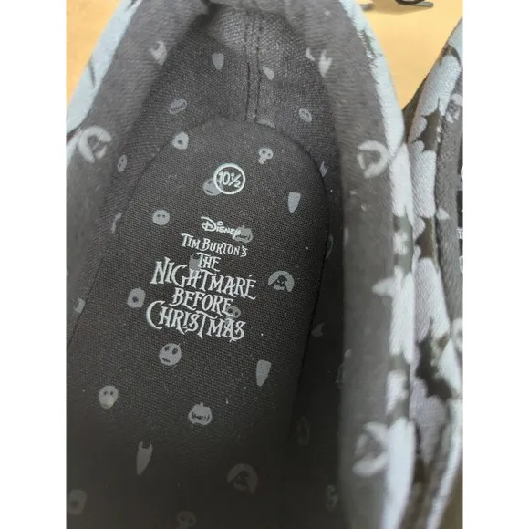 New Disney The Nightmare Before Christmas Jack Sally Slip On Sneakers Shoes 10.5
