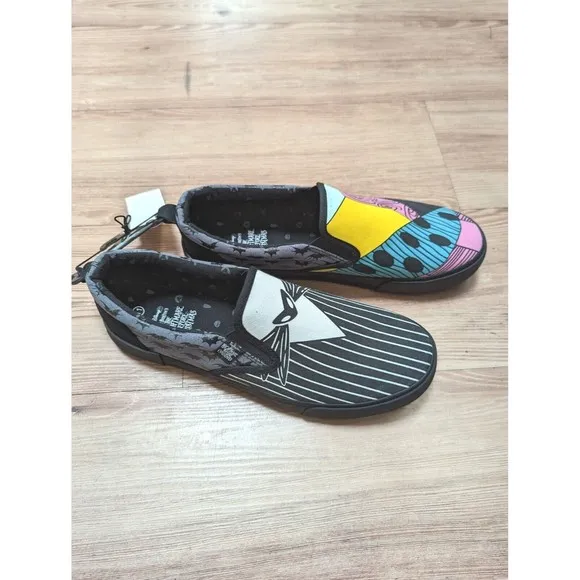 New Disney The Nightmare Before Christmas Jack Sally Slip On Sneakers Shoes 10.5