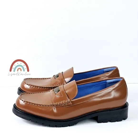 New! Free People Liv Leather Penny Loafers