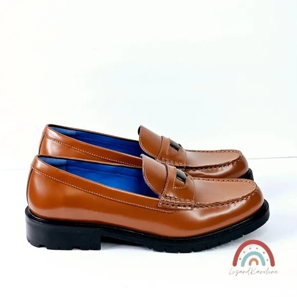 New! Free People Liv Leather Penny Loafers