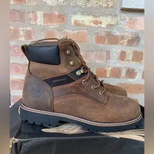 New‎ Georgia Boots Waterproof 6” Brown Leather Work Boots Size 14M Lace Up