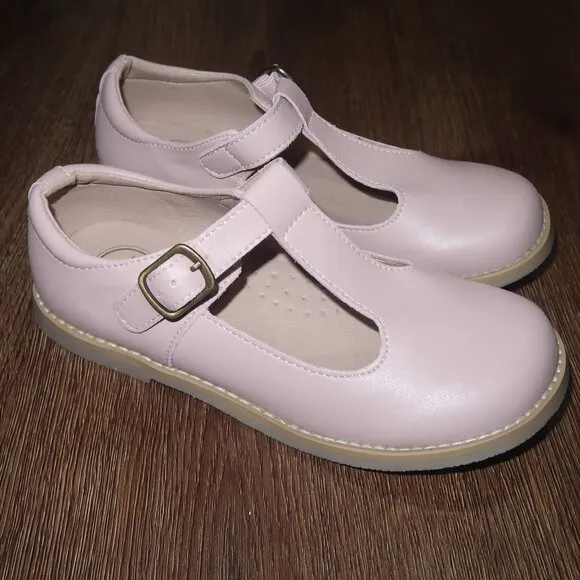 NEW Girls SweetHoney Dusty Pink T-Strap Leather Mary Janes Shoes size 2 Youth 2Y