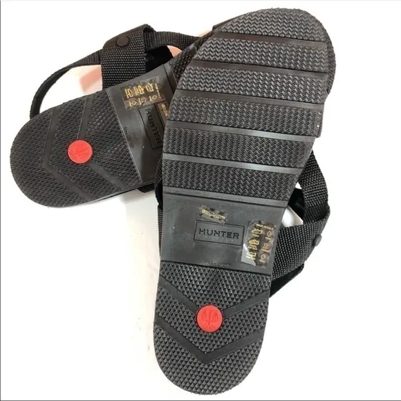 New Hunter Men Black Double Strap Sandals 13