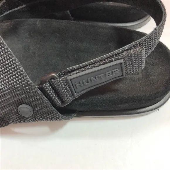 New Hunter Men Black Double Strap Sandals 13