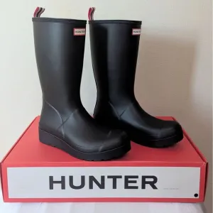 New‎ Hunter Women's Play Tall Rain Boots Waterproof Black Size 7