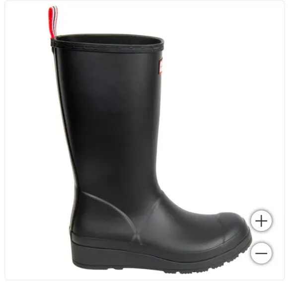 New‎ Hunter Women's Play Tall Rain Boots Waterproof Black Size 7