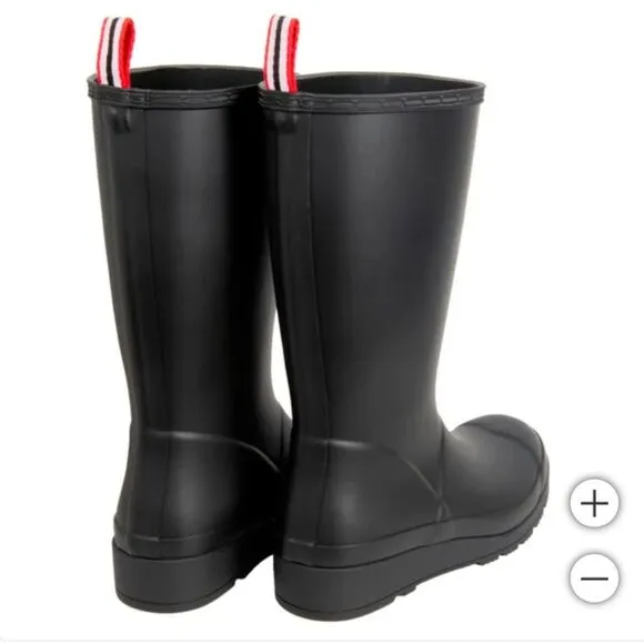 New‎ Hunter Women's Play Tall Rain Boots Waterproof Black Size 7