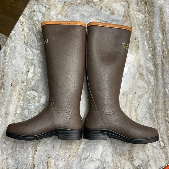 NEW LaCrosse 16&quot; Alpha Philly Waterproof  Rain Boots in Brown Women’s size 6
