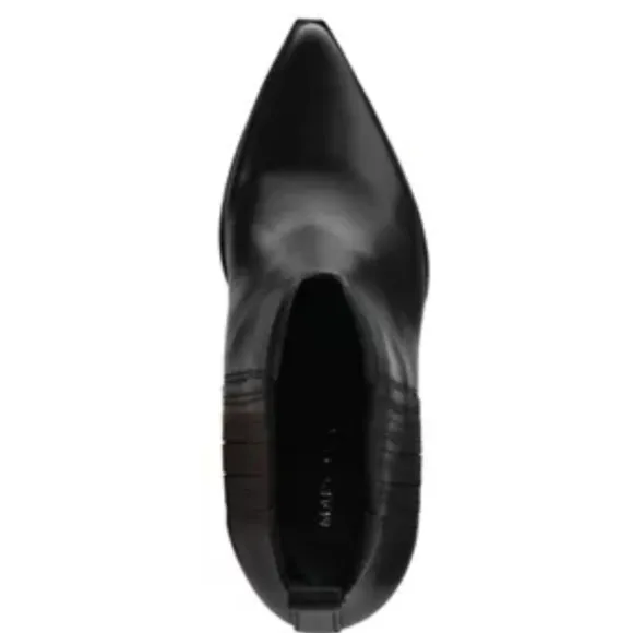NEW MARC FISHER | Western Slip On Leather Booties