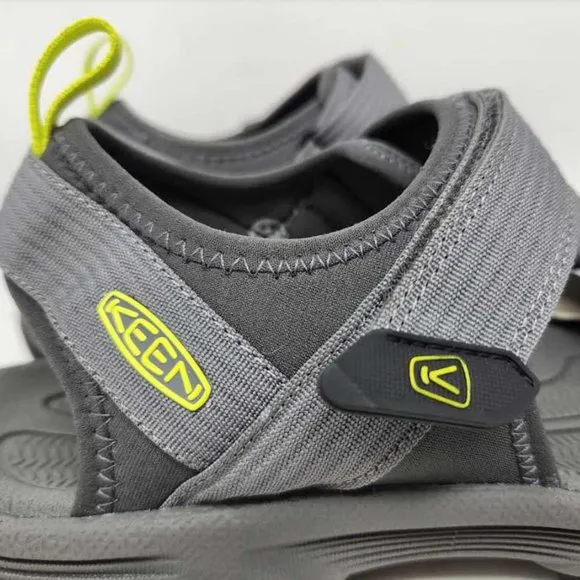 New men's 13 Keen Targhee III Open Toe H2 water hiking sandals shoes Steel Grey