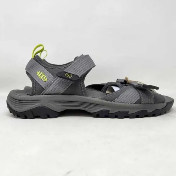 New men's 13 Keen Targhee III Open Toe H2 water hiking sandals shoes Steel Grey