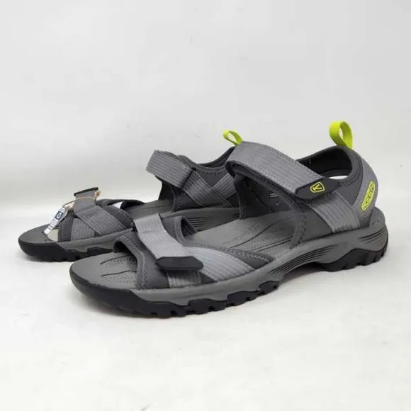 New men's 13 Keen Targhee III Open Toe H2 water hiking sandals shoes Steel Grey