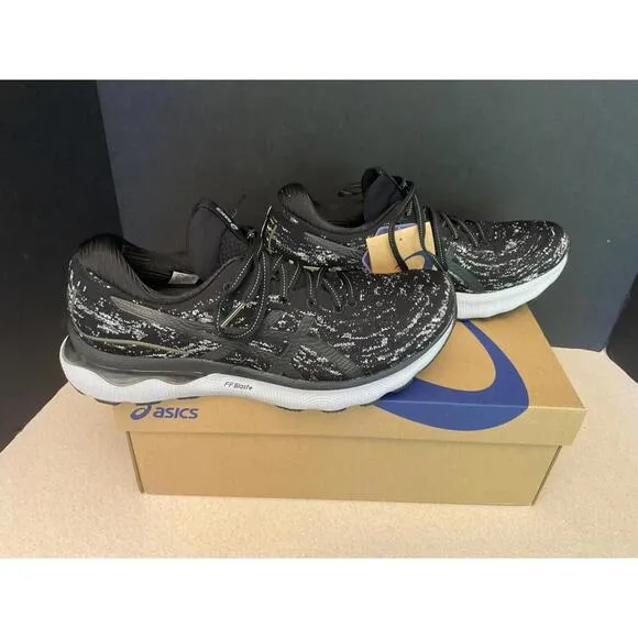 New! Mens Asics Gel-Nimbus 24 MK Black/Black Running Shoes. Size 10. Awesome!