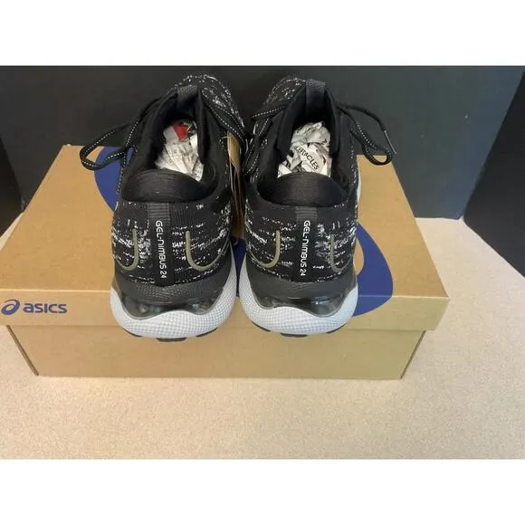 New! Mens Asics Gel-Nimbus 24 MK Black/Black Running Shoes. Size 10. Awesome!