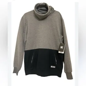 NEW MENS DC SHOES VENEER TECHNICAL FUNNEL NEXT NECK SWEATSHIRT BLACK