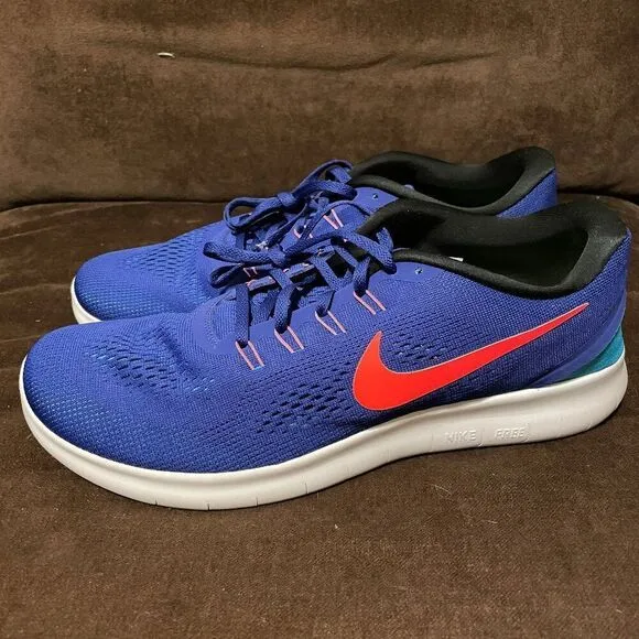 NEW NIKE FREE RN Mens Running Shoes Blue Black Cobalt Size 12 US 46 EUR 11 UK