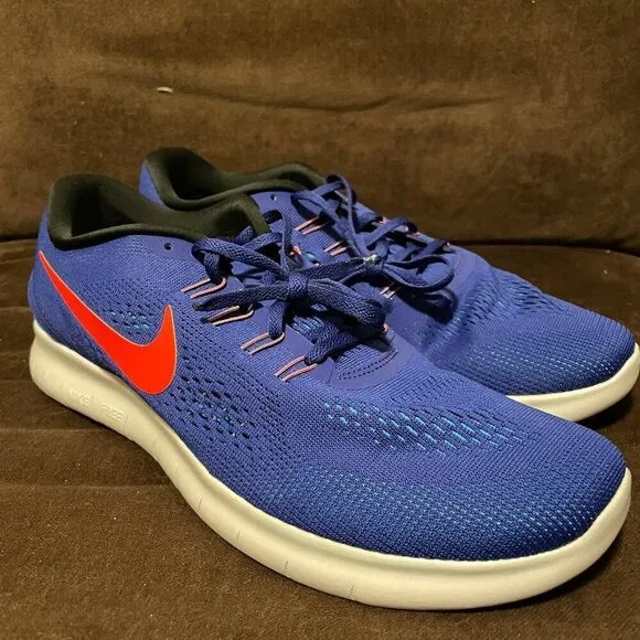 NEW NIKE FREE RN Mens Running Shoes Blue Black Cobalt Size 12 US 46 EUR 11 UK