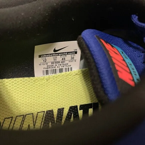 NEW NIKE FREE RN Mens Running Shoes Blue Black Cobalt Size 12 US 46 EUR 11 UK