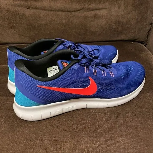 NEW NIKE FREE RN Mens Running Shoes Blue Black Cobalt Size 12 US 46 EUR 11 UK