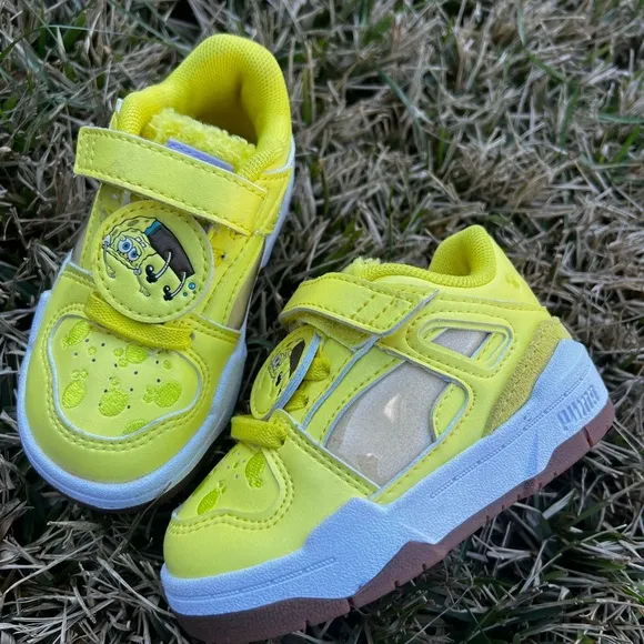 NEW Puma Slipstream Spongebob Yellow size 5c Toddler shoes