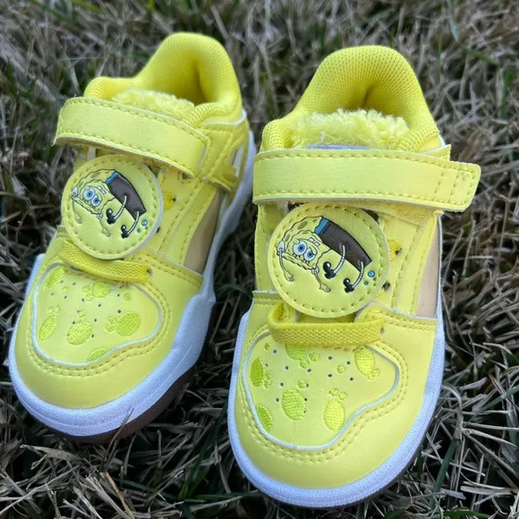 NEW Puma Slipstream Spongebob Yellow size 5c Toddler shoes
