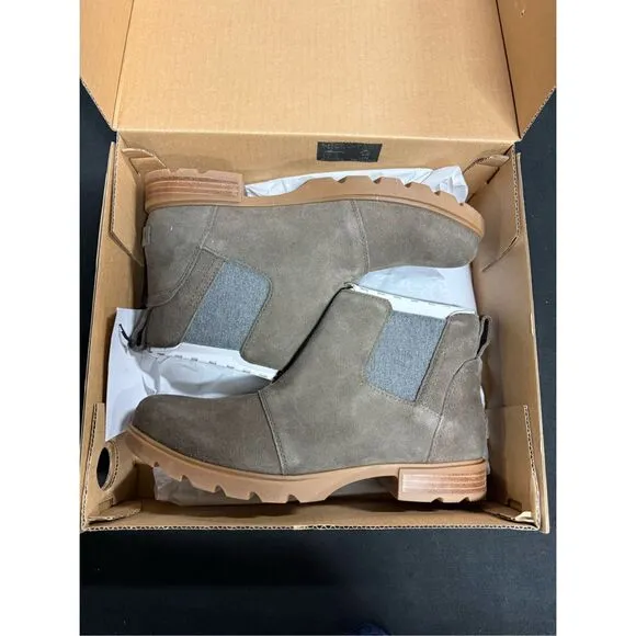 New Sorel Emelie III Chelsea Waterproof Boots 10.5 Major Gum 2