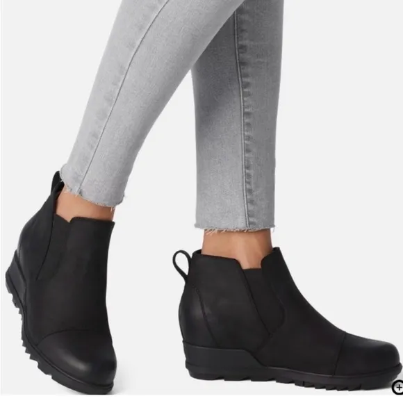 New Sorel Waterproof Chelsea Boots in Black Sz 8