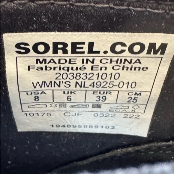 New Sorel Waterproof Chelsea Boots in Black Sz 8