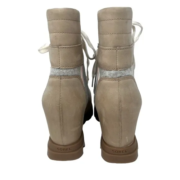 NEW Sorel women boots Joan of Arctic Lexie Wedge Natural Tan waterproof